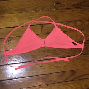 Jolyn Vent Top Lava Bright Coral Cross Tie Back